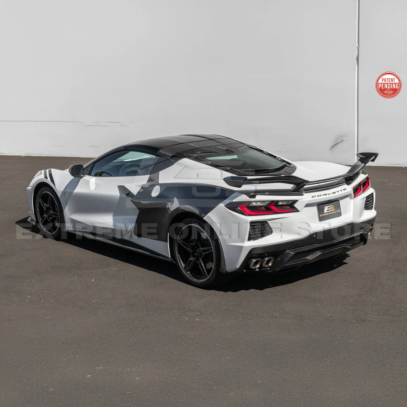 Z06 Conversion Corvette C8 All Model DRY CARBON FIBER Rear High Wing - Image 6