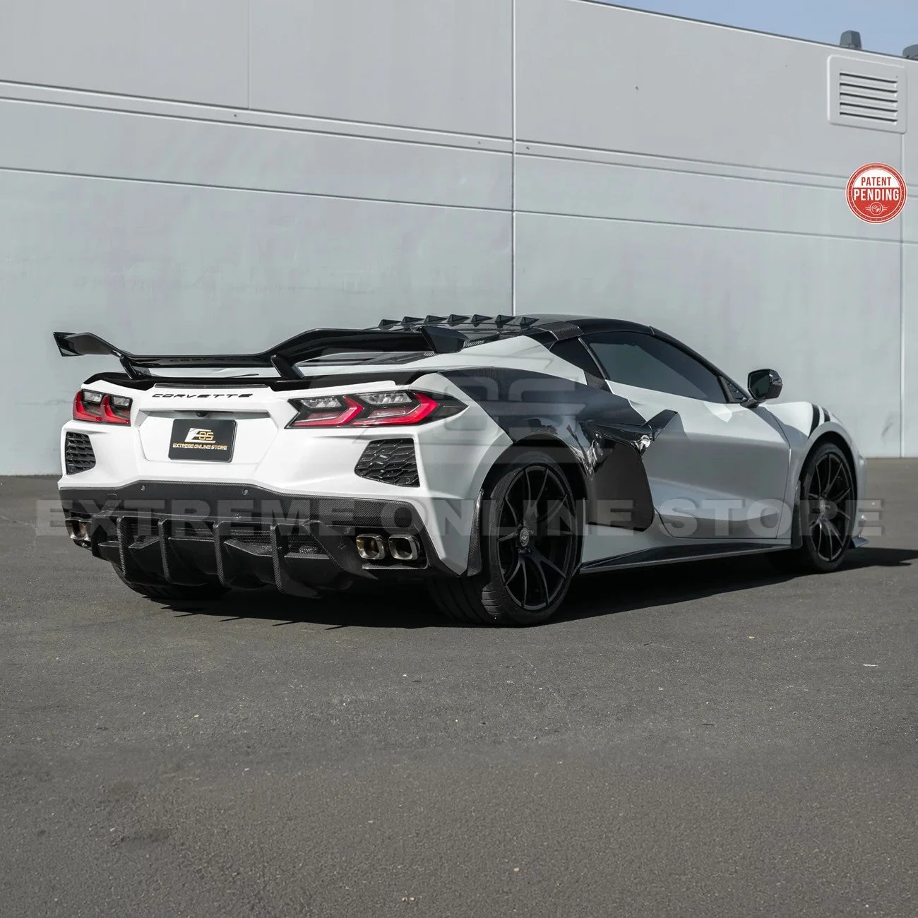 Z06 Conversion Corvette C8 All Model DRY CARBON FIBER Rear High Wing - Image 66