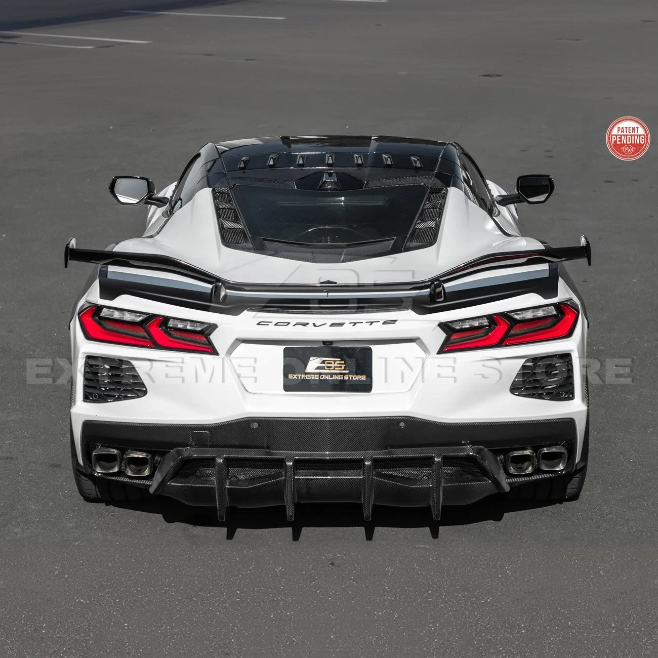 Z06 Conversion Corvette C8 All Model DRY CARBON FIBER Rear High Wing - Image 69