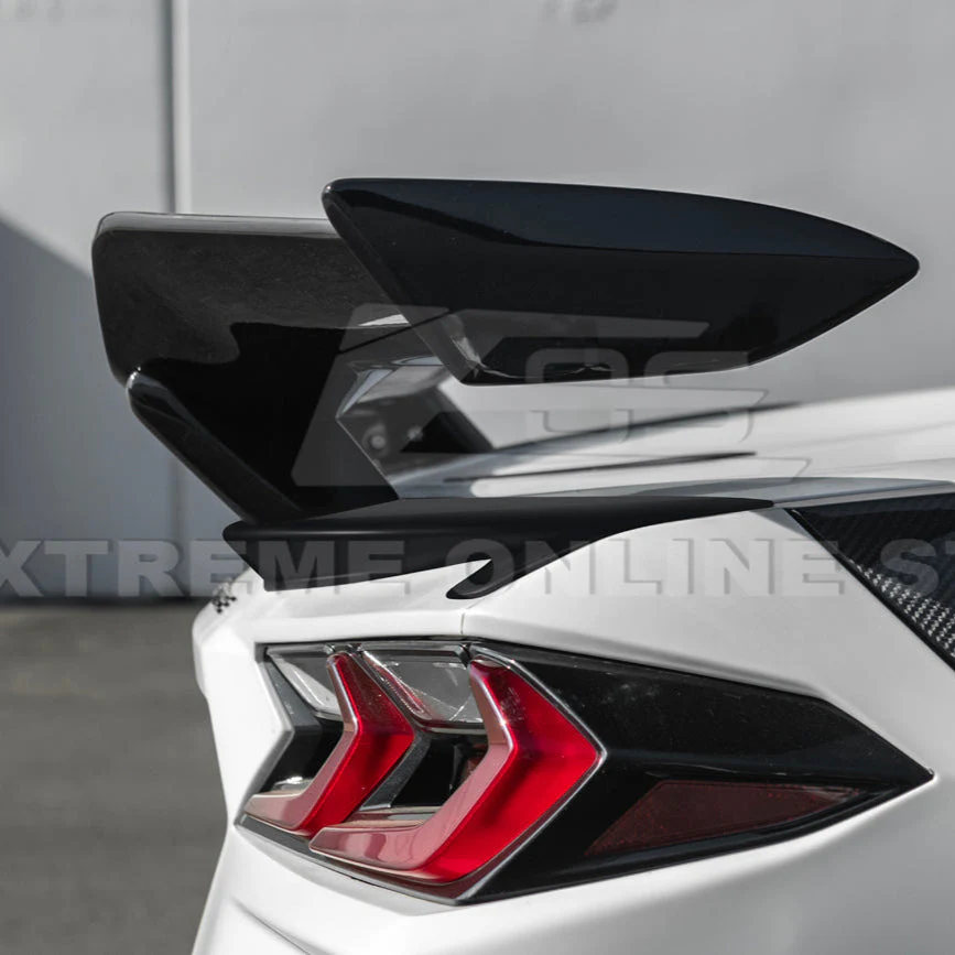 Z06 Conversion Corvette C8 All Model DRY CARBON FIBER Rear High Wing - Image 71