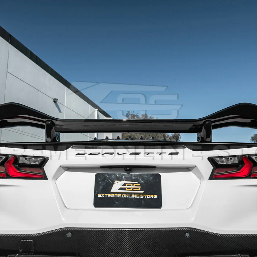 Z06 Conversion Corvette C8 All Model DRY CARBON FIBER Rear High Wing - Image 73