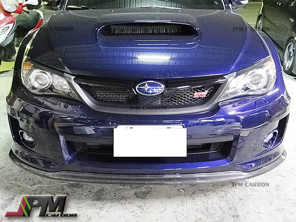 [JPMCarbon] CS Style Carbon Fiber Front Bumper Add-on Lip Fits For 2011-2014 Subaru WRX STI GVF Only - Image 2
