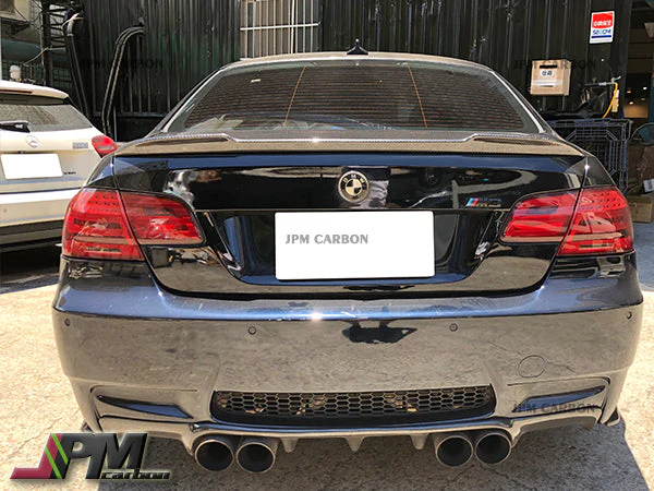 CS Style Carbon Fiber Trunk Spoiler Fits For 2008-2013 BMW E92 3-Series Coupe Only - Image 2
