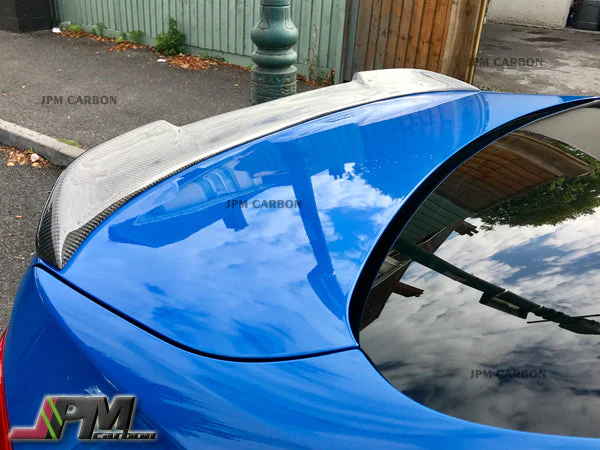 CS Style Carbon Fiber Trunk Spoiler Fits For 2012-2018 BMW F30 3-Series Sedan Only - Image 3