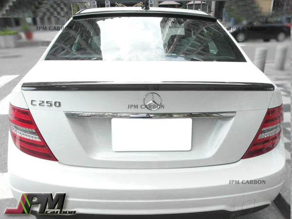 [JPMCarbon] D Style Carbon Fiber Trunk Spoiler Fits For 2008-2014 Mercedes-Benz W204 C-Class Sedan - Image 2