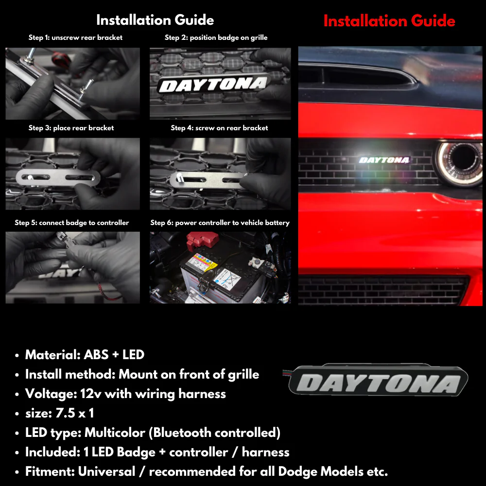 Daytona LED Badge: (Multicolor Flow) - Image 11