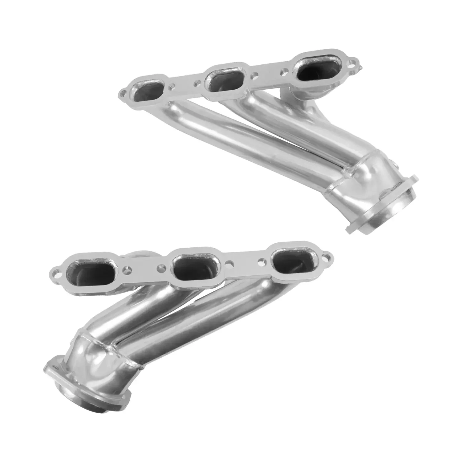 Dodge Challenger Charger 300 V6 3.5 1-3/4 Shorty Headers - Polished Silver Ceramic 06-10 - Image 2