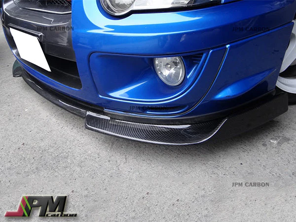 [JPMCarbon] DP Style Carbon Fiber Front Bumper Add-on Lip Fits For 2003-2005 Subaru WRX STI GDB Only - Image 2