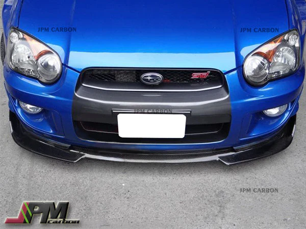 [JPMCarbon] DP Style Carbon Fiber Front Bumper Add-on Lip Fits For 2003-2005 Subaru WRX STI GDB Only - Image 3