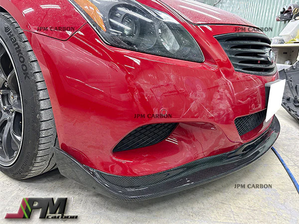 DP Style Carbon Fiber Front Bumper Add-on Lip Fits For 2010-2013 Infiniti G37 Coupe Only - Image 3