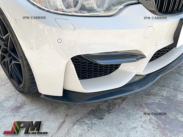 DP Style Carbon Fiber Front Bumper Decorative Covers Fits For 2015-2020 BMW F80 M3 / F82 M4 Only - Image 2