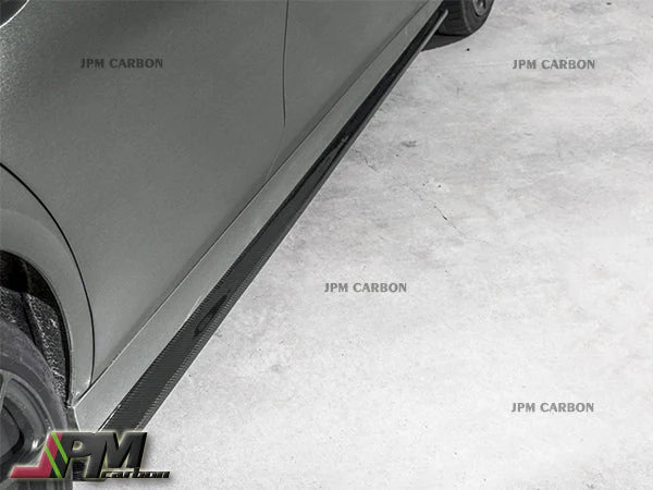 DP Style Carbon Fiber Side Skirt Add-on Lips Fits For 2017-2020 Mercedes-Benz W213 Pre-Facelift E-Class Sedan with AMG Sport Package Only - Image 2