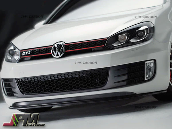 E Style Carbon Fiber Front Bumper Add-on Lip Fits For 2008-2013 Volkswagen GTI MK6 Only - Image 2