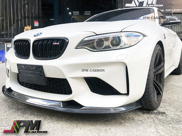 E Style Carbon Fiber Front Bumper Add-on Lip Fits For 2015-2018 BMW F87 M2 Only - Image 3