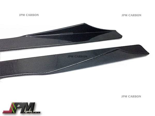 E Style Carbon Fiber Side Skirt Add-on Lips Fits For 2015-2021 BMW F87 M2 Only - Image 3