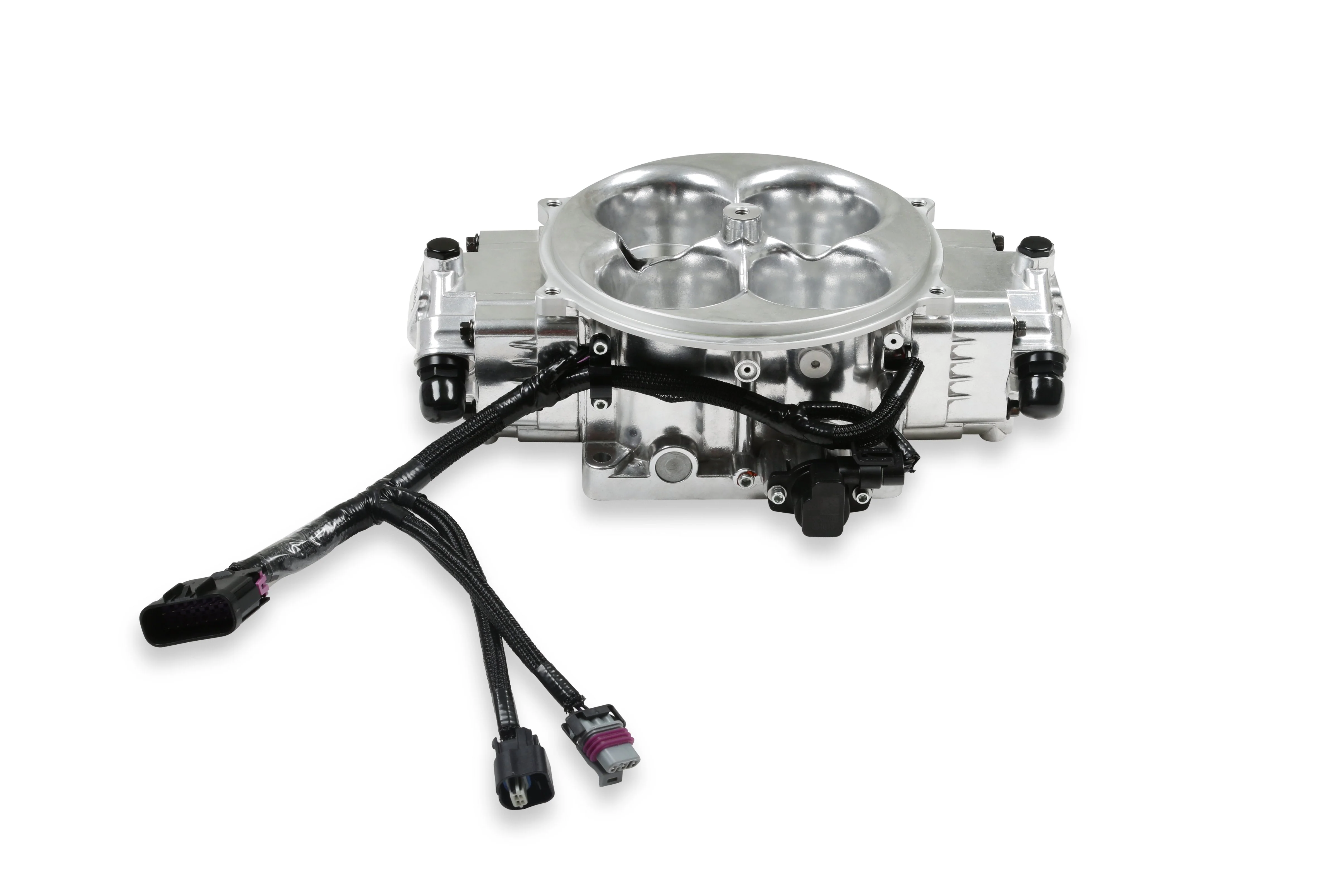 EFI Terminator X Stealth 4500 Service Throttle Body - Shiny - 4 Injectors - 650 HP - Secondary Throttle Body - Image 2