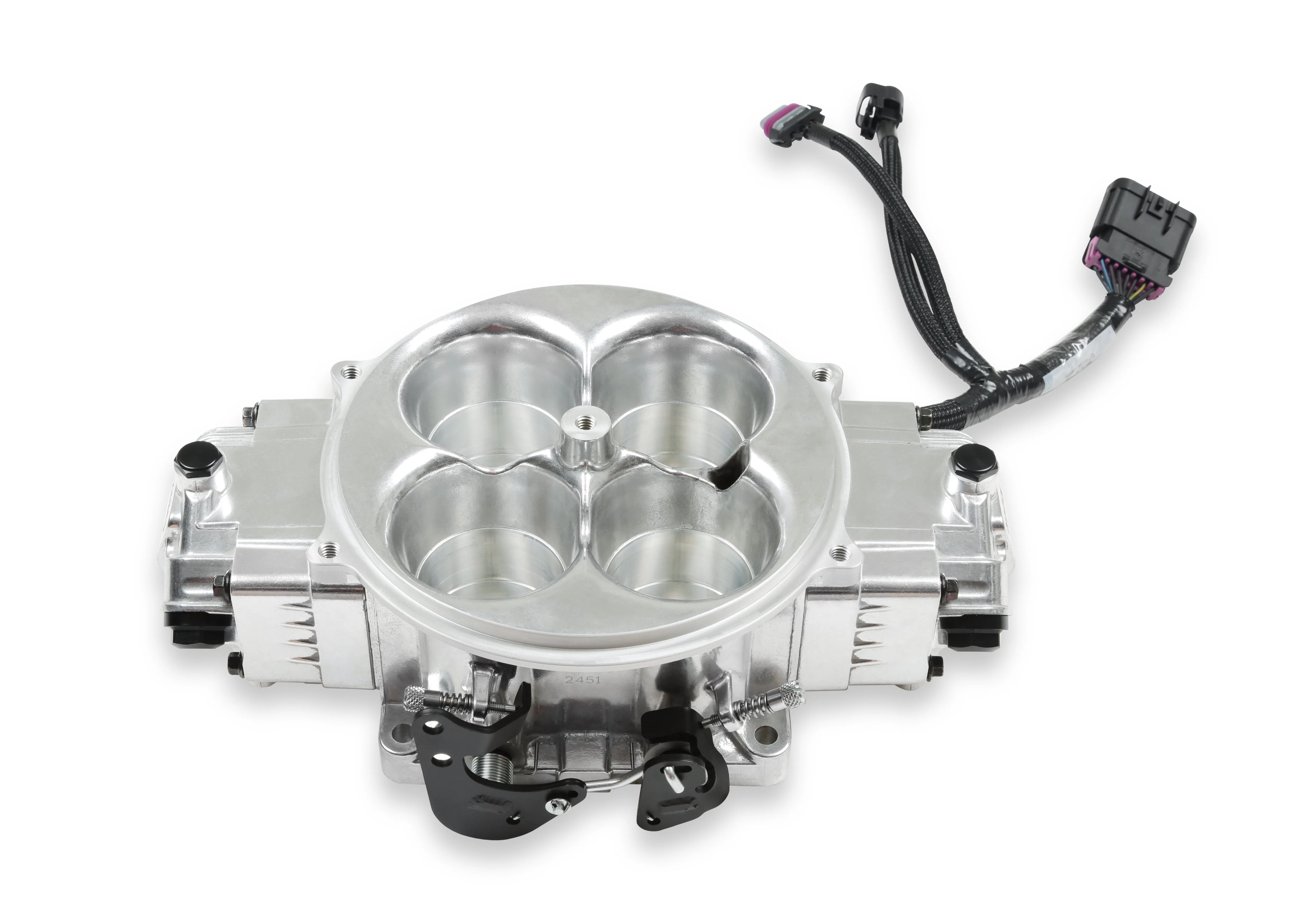 EFI Terminator X Stealth 4500 Service Throttle Body - Shiny - 4 Injectors - 650 HP - Secondary Throttle Body - Image 4