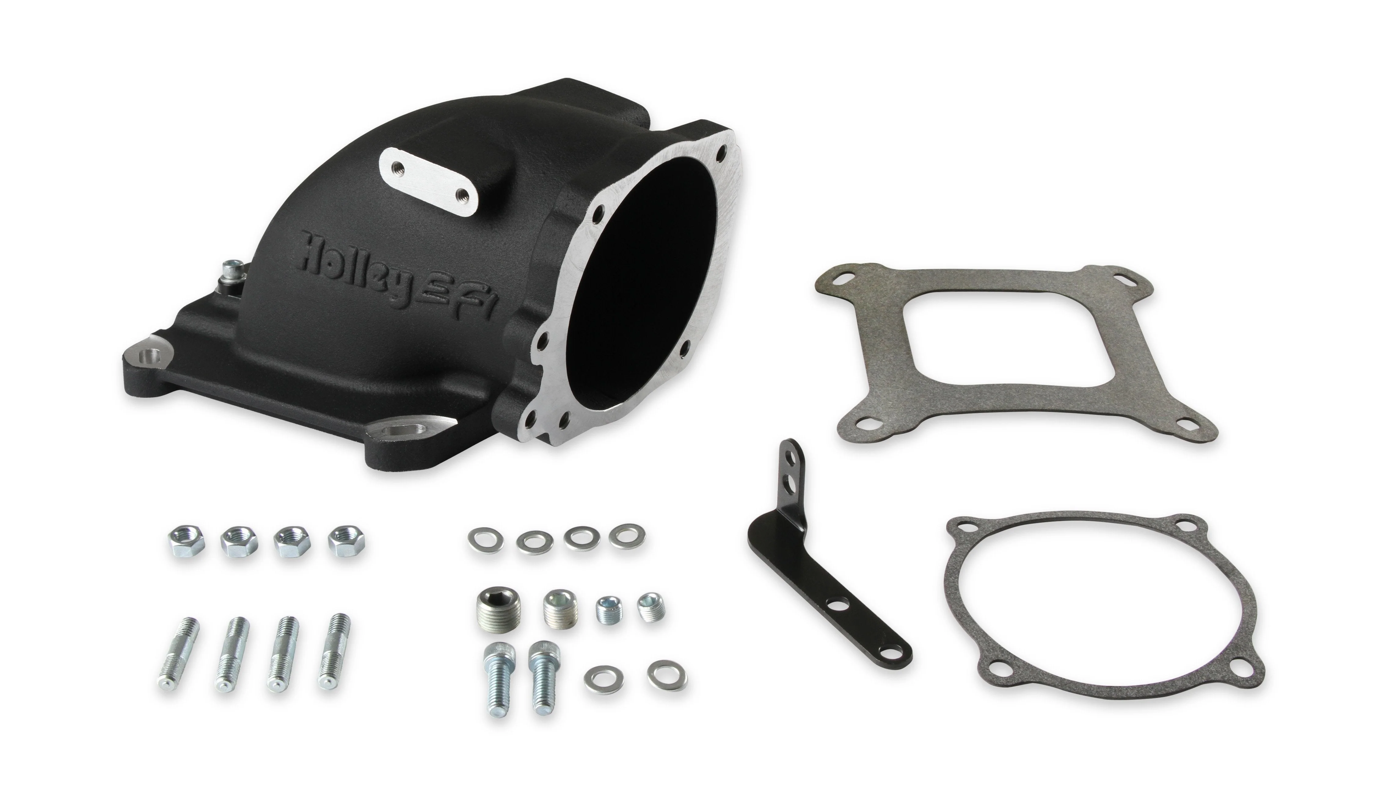 EFI Throttle Body Intake Elbow 4150 - Fits Ford Throttle Bodies-Black Finish - Image 6