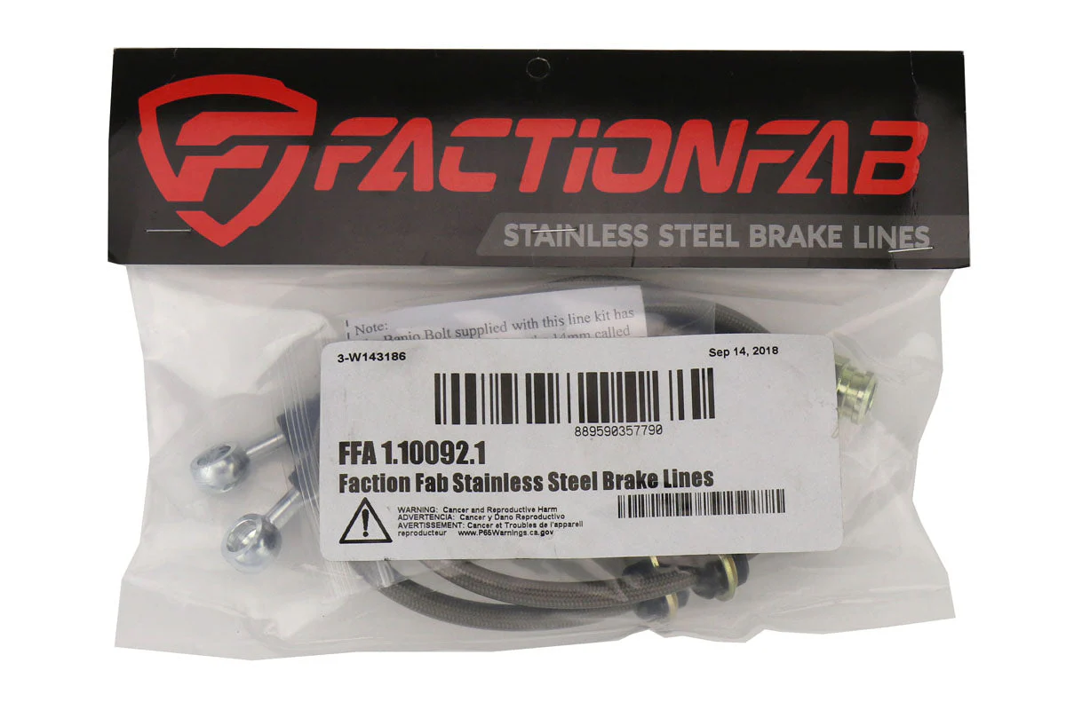 FactionFab Rear Stainless Steel Brake Lines Subaru STI 2008-2017 / BRZ / 86 - Image 4