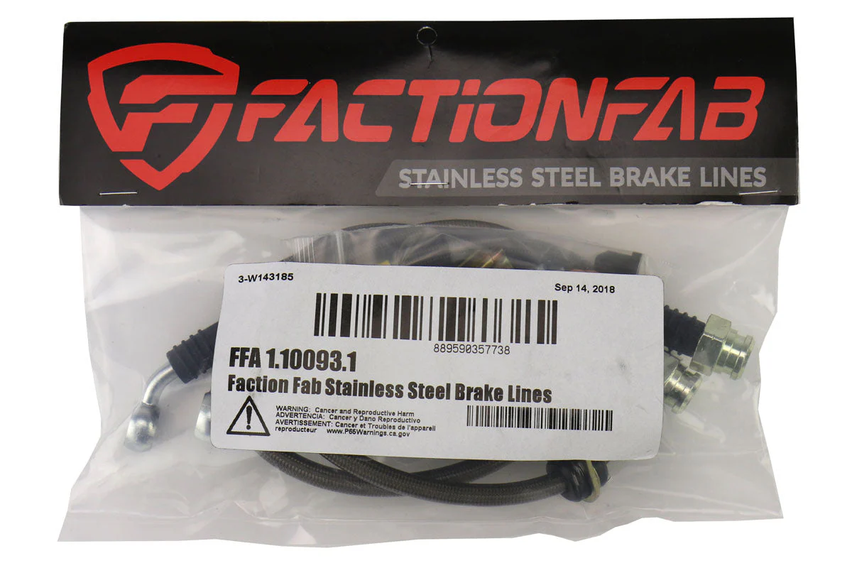 FactionFab Rear Stainless Steel Brake Lines Subaru WRX 2008-2018 - Image 4