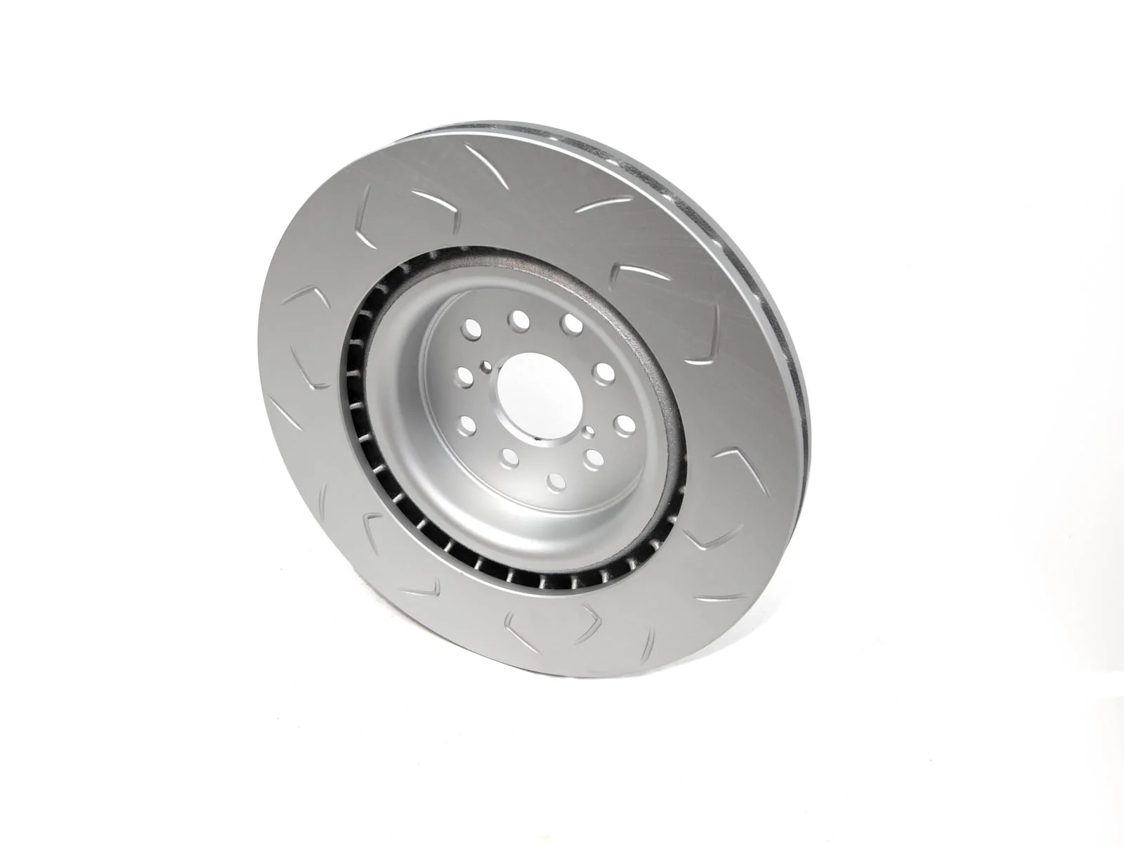 FactionFab Slotted Front Rotor V2 Dual Drilled 5x100/114 Subaru STI 2018-2021 - Image 3