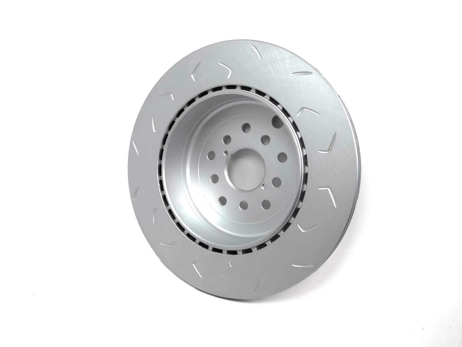 FactionFab Slotted Rear Rotor V2 Dual Drilled 5x100/114 Subaru STI 2018-2021 - Image 5