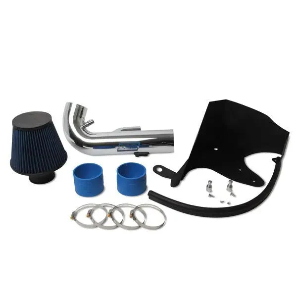Ford Mustang GT Cold Air Intake Kit Powder Coated Chrome 11-14 - Image 2
