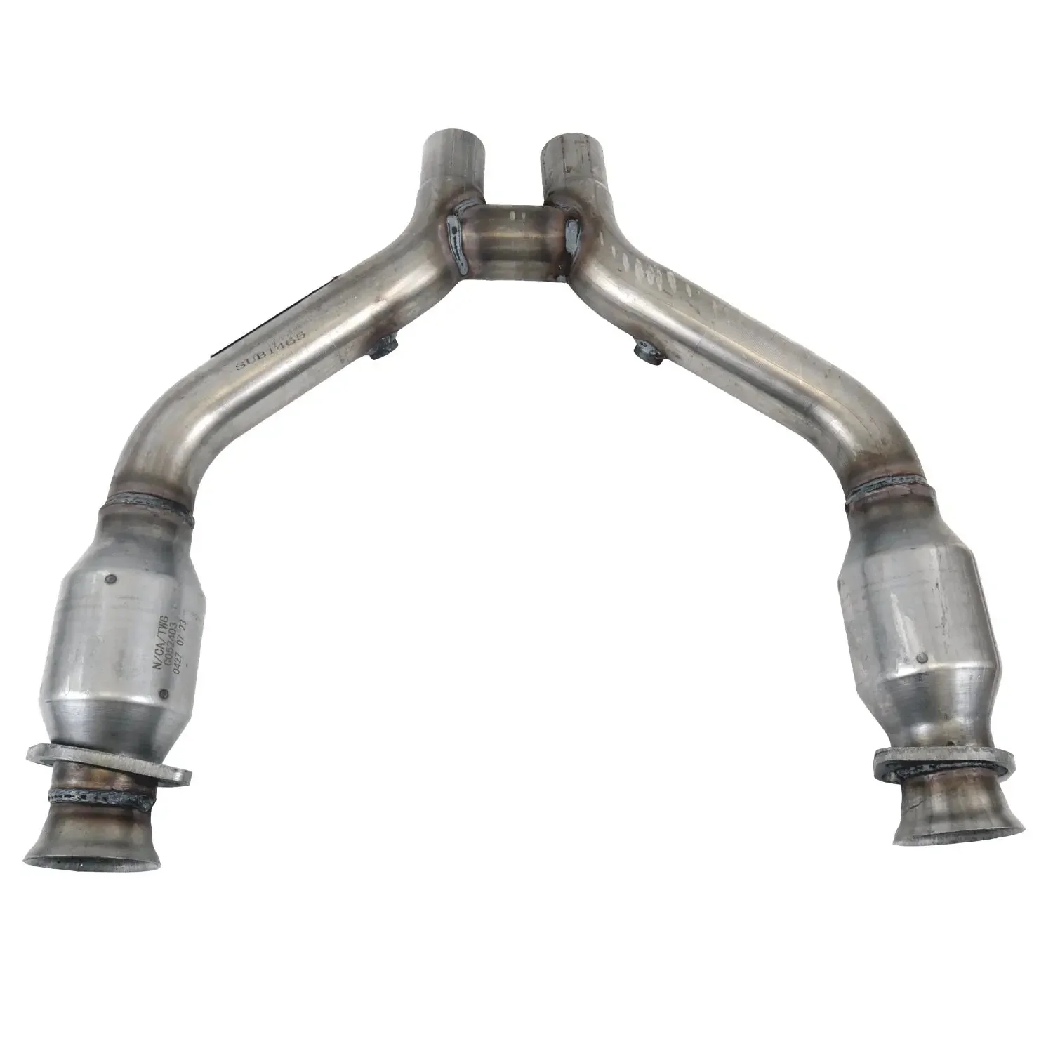 Ford Mustang V6 High Flow Catted Short Mid H-Pipe For Long Tubes 15-17 - Image 4