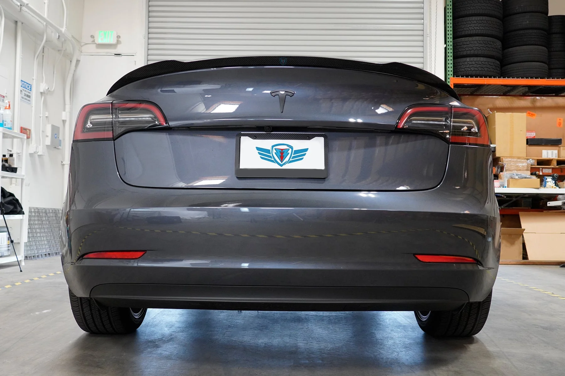 2017-2023 Tesla Model 3 (1st Gen) CS Genuine Carbon Fiber Trunk Spoiler | FYBR Aerodynamics - Image 2