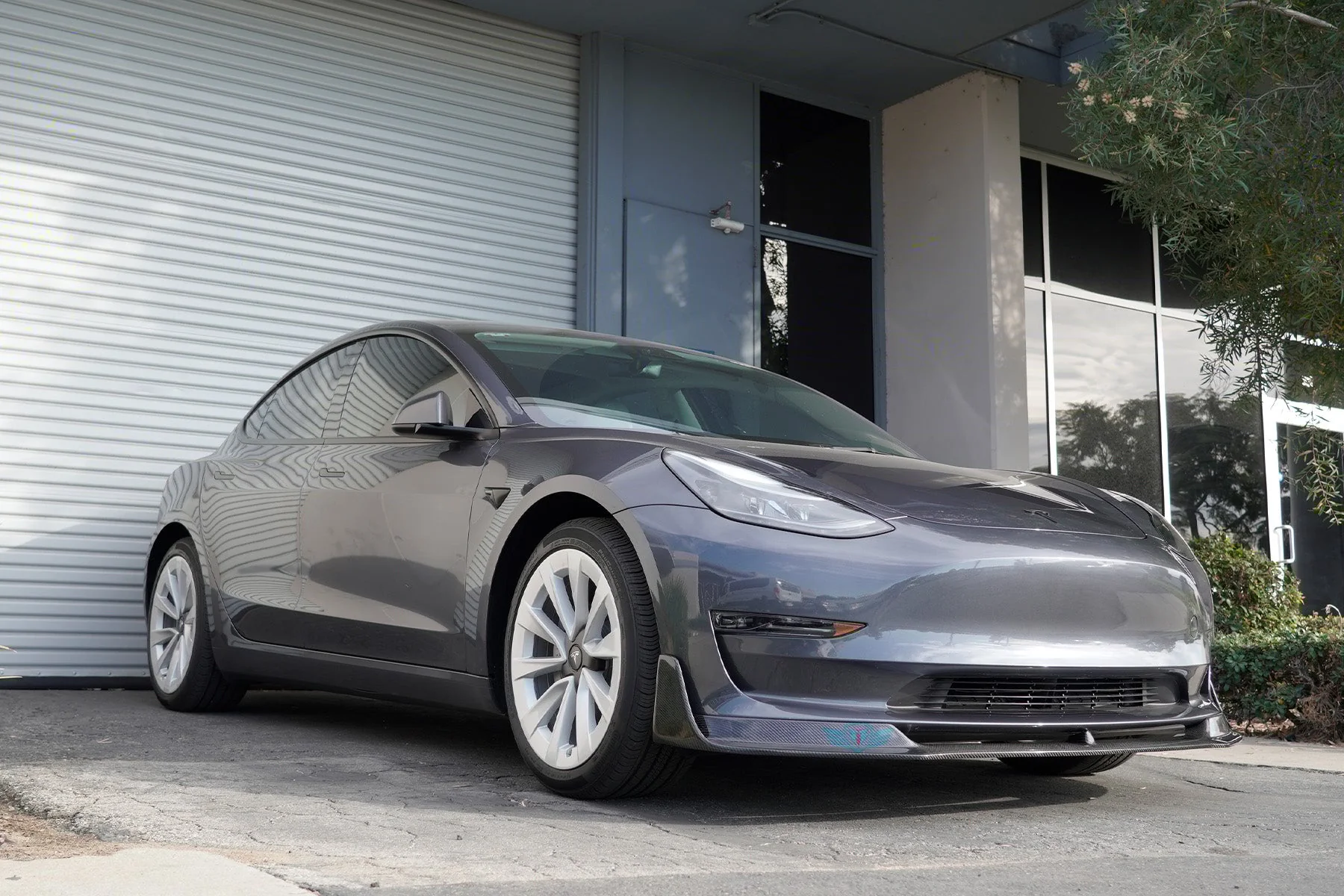 2017-2023 Tesla Model 3 (1st Gen) VSX Genuine Carbon Fiber Front Lip | FYBR Aerodynamics - Image 3