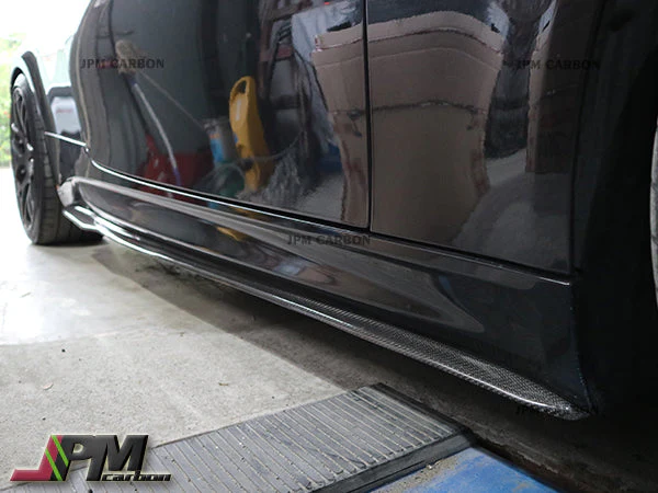 G Style Carbon Fiber Side Skirt Add-on Lip Fits For 2008-2013 BMW E92 E93 M3 Only - Image 2