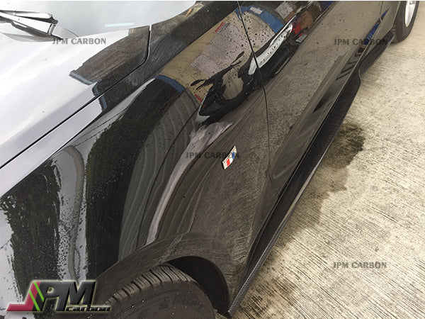 G6 Style Carbon Fiber Side Skirt Add-on Lip Fits For 2016-2022 Chevy Camaro SS Only - Image 2