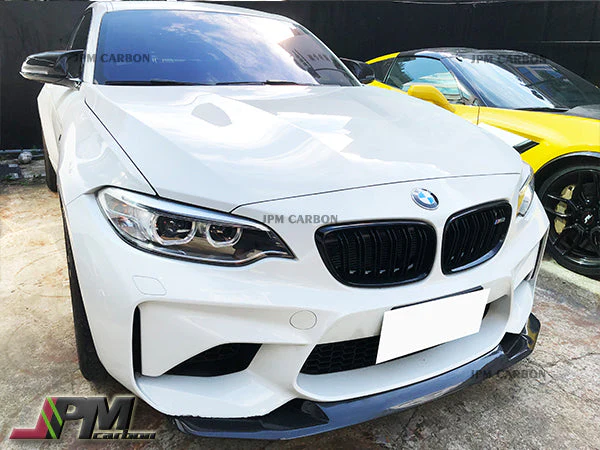 GS Style Carbon Fiber Front Bumper Add-on Lip Fits For 2015-2018 BMW F87 M2 Only - Image 4