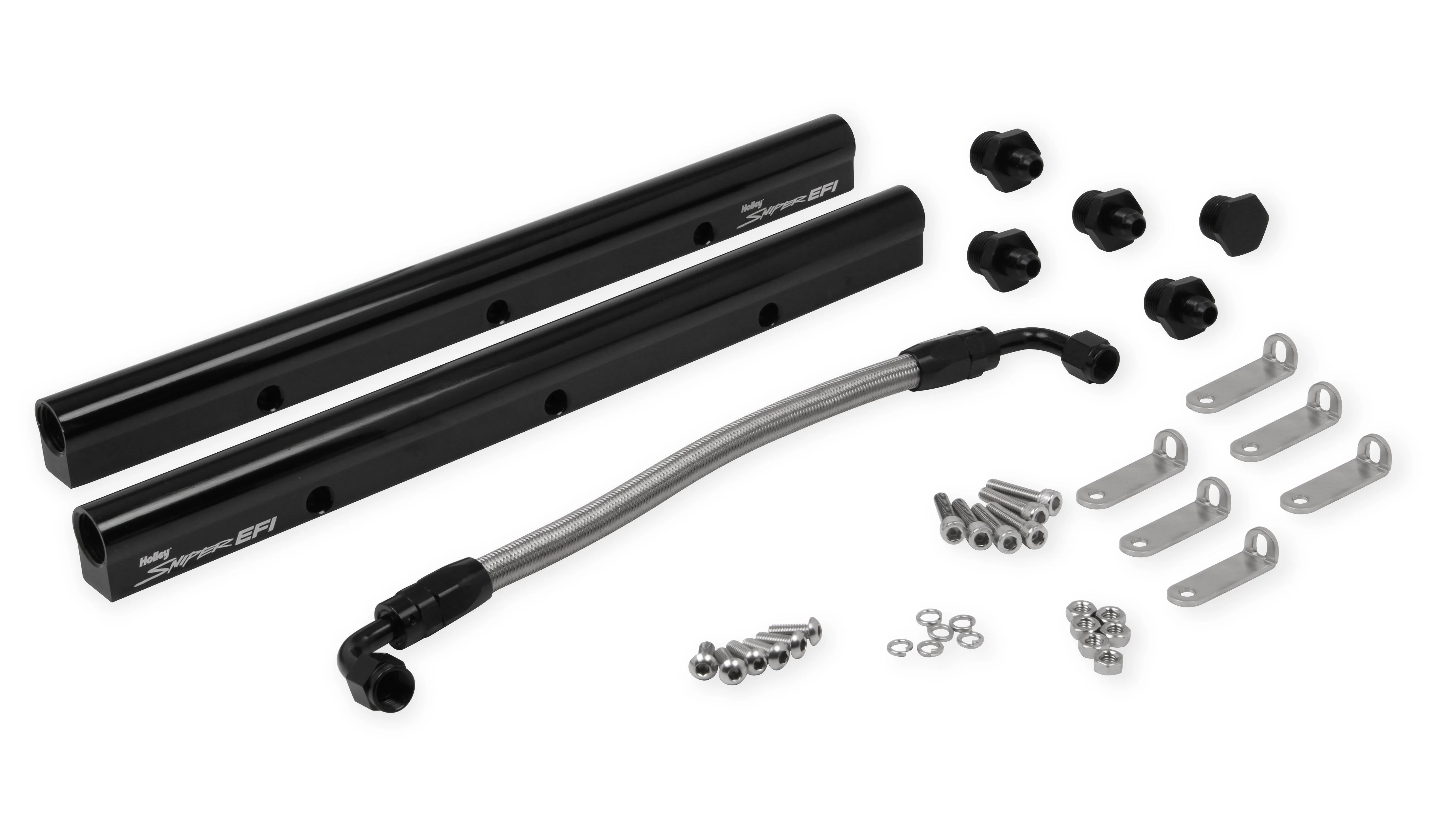 Hi-Ram Sheet Metal Fabricated Intake Manifold LS1/LS2/LS6 102mm Throttle Body opening + Fuel Rail Kit Black with Sniper logo - Image 11