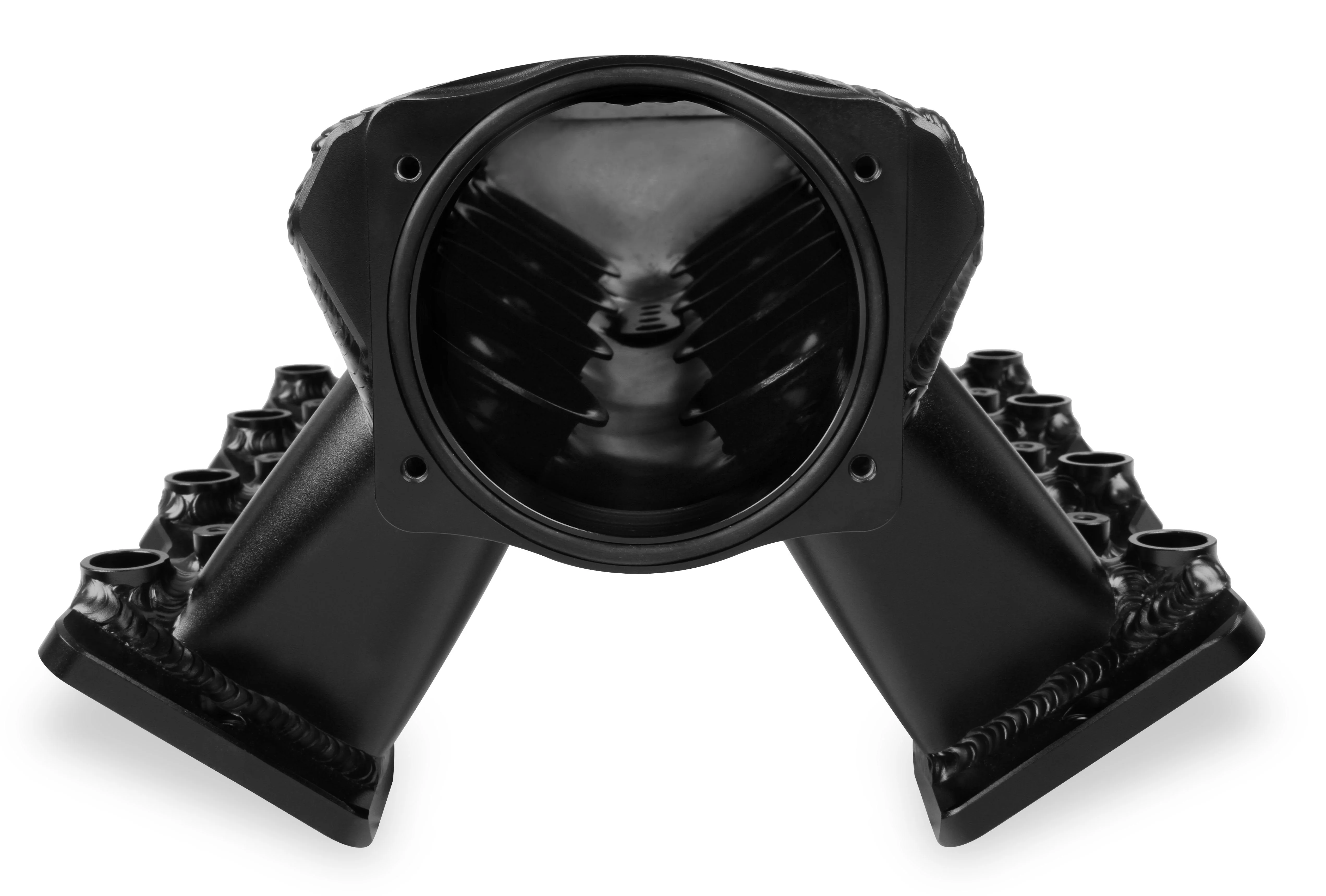 Hi-Ram Sheet Metal Fabricated Intake Manifold LS1/LS2/LS6 102mm Throttle Body opening + Fuel Rail Kit Black with Sniper logo - Image 2