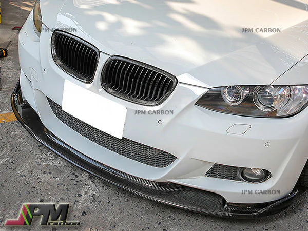 HM Style Carbon Fiber Front Bumper Add-on Lip Fits For 2008-2010 BMW E92 E93 Pre-facelift M-Sport Only - Image 2
