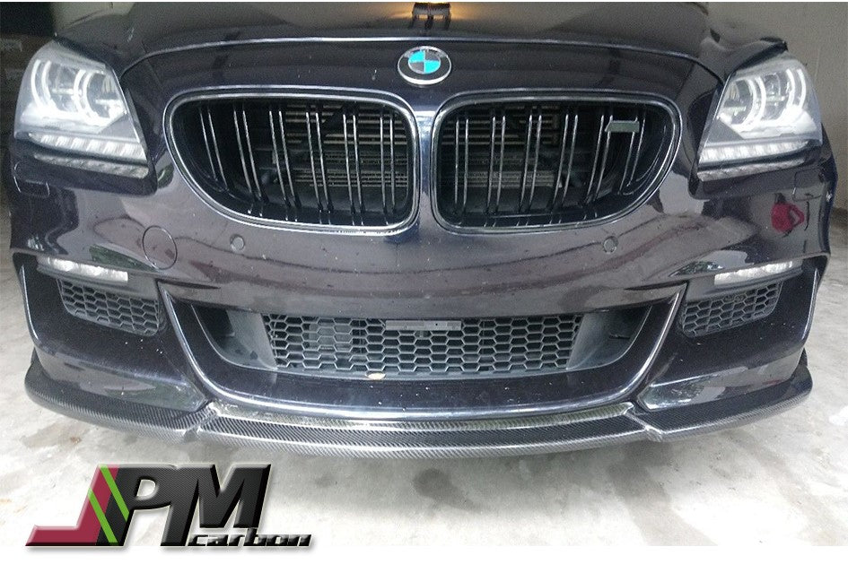 HM Style Carbon Fiber Front Bumper Add-on Lip Fits For 2012-2018 BMW F06 F12 F13 6-Series with M-Sport Package Only - Image 2