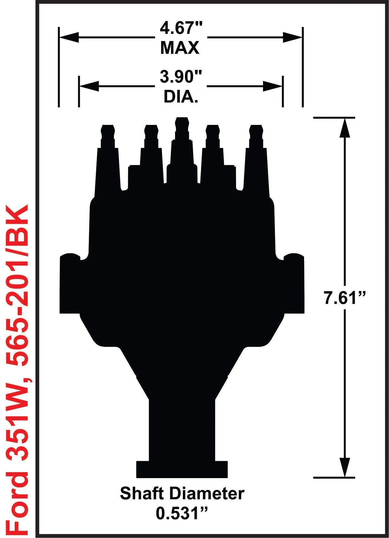 Holley EFI Dual Sync Ford 351W Distributor - Image 5