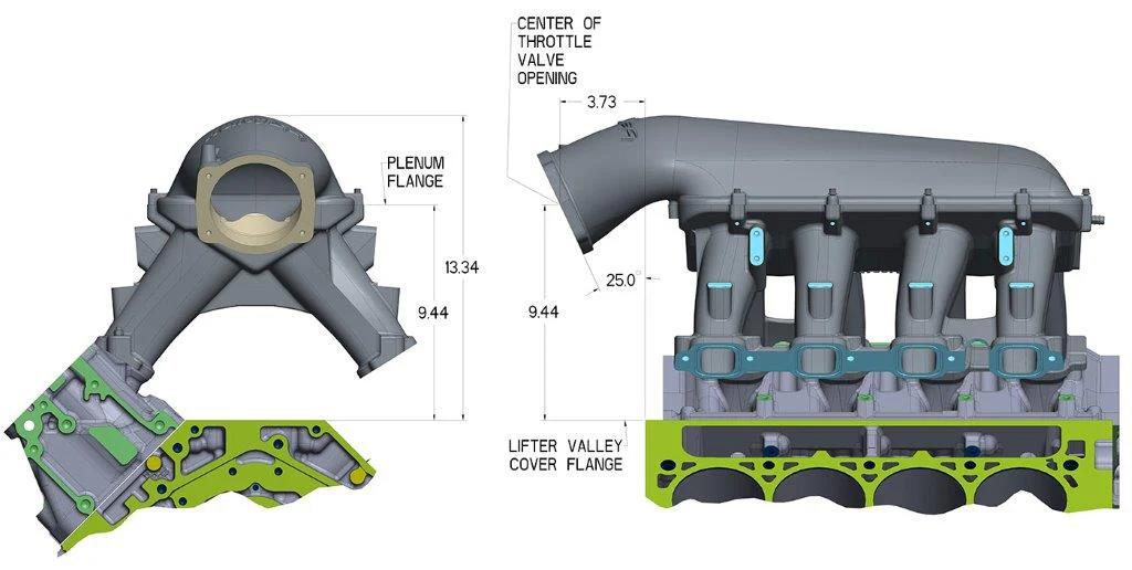 Holley Hi-Ram Intake Plenum Top Only - 2 x 4500 (2.00" Bore) - Image 2