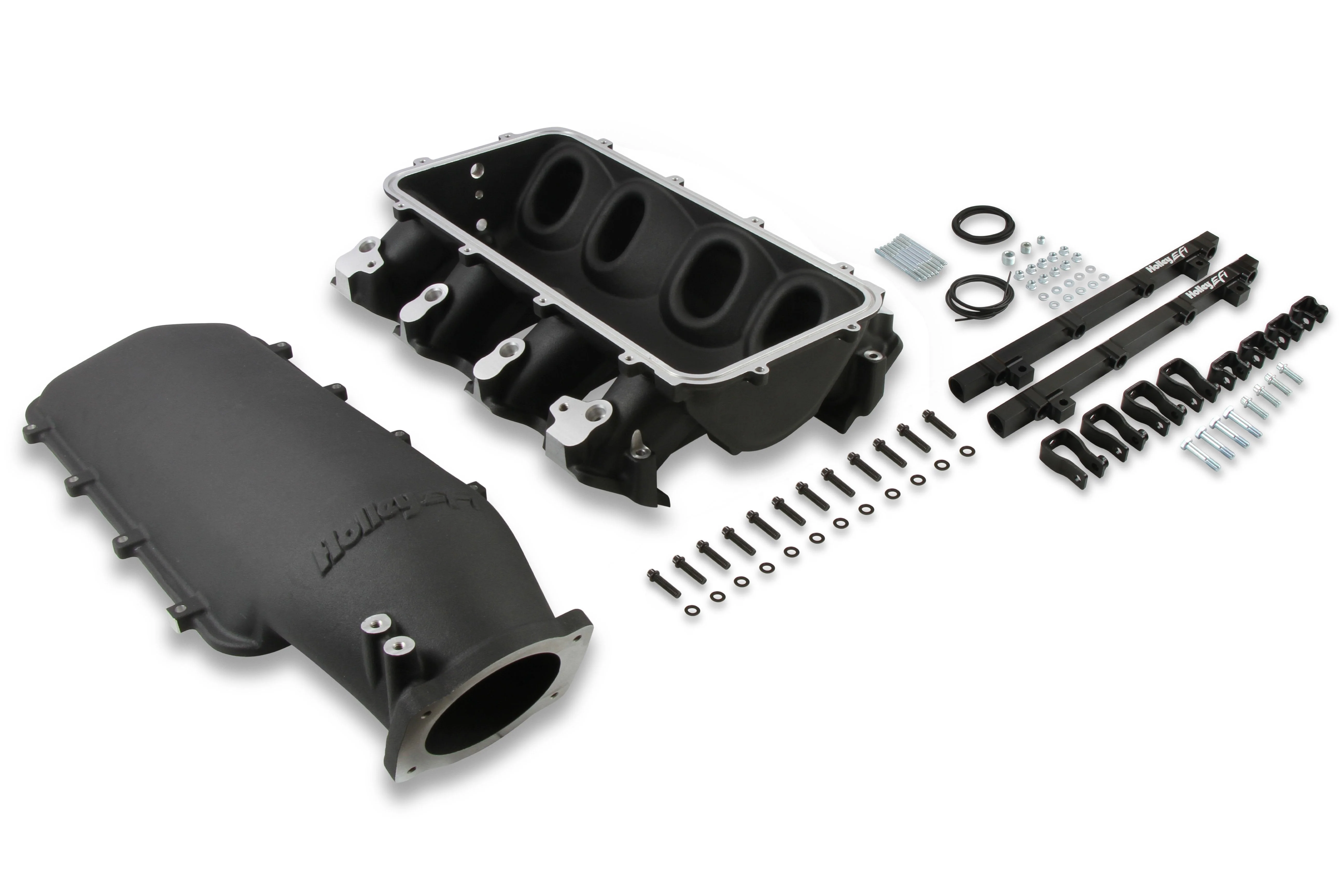 Holley Lo-Ram Manifold Kit Single Injector- Black - GM LS3/L92 - Image 6