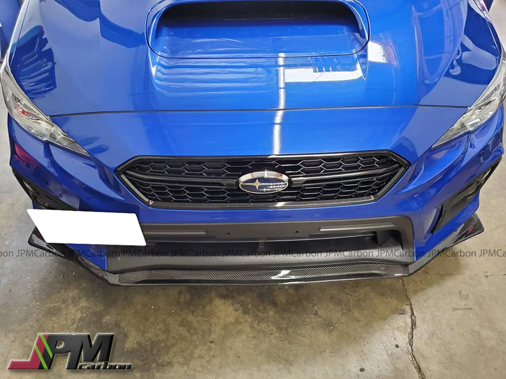 [JPMCarbon] HT Style Carbon Fiber Front Bumper Add-on Lip Fits For 2018-2021 Subaru WRX / STI Only - Image 2
