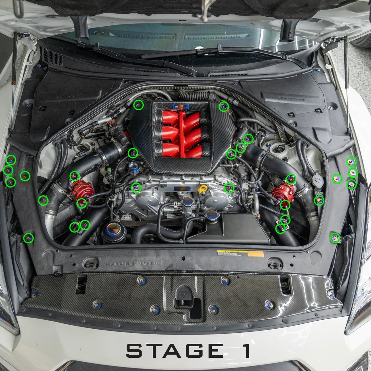 JDC Titanium Engine Bay Dress-Up Hardware Kit | Nissan R35 GT-R - Image 2