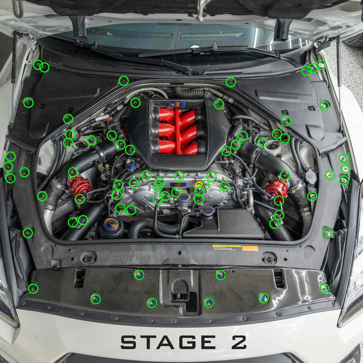 JDC Titanium Engine Bay Dress-Up Hardware Kit | Nissan R35 GT-R - Image 3