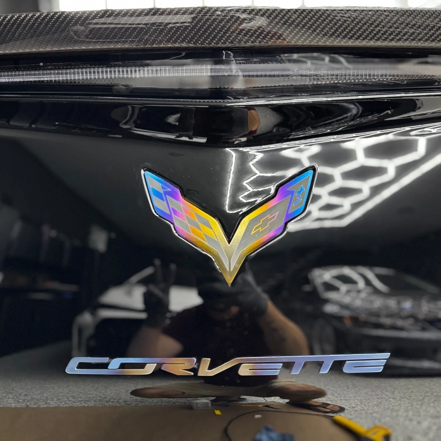 JDC Titanium Front/Rear Badge | 2014-2019 C7 Corvette - Image 5
