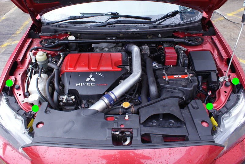 JDC Titanium Headlight Hardware Kit | Mitsubishi Evo X - Image 2