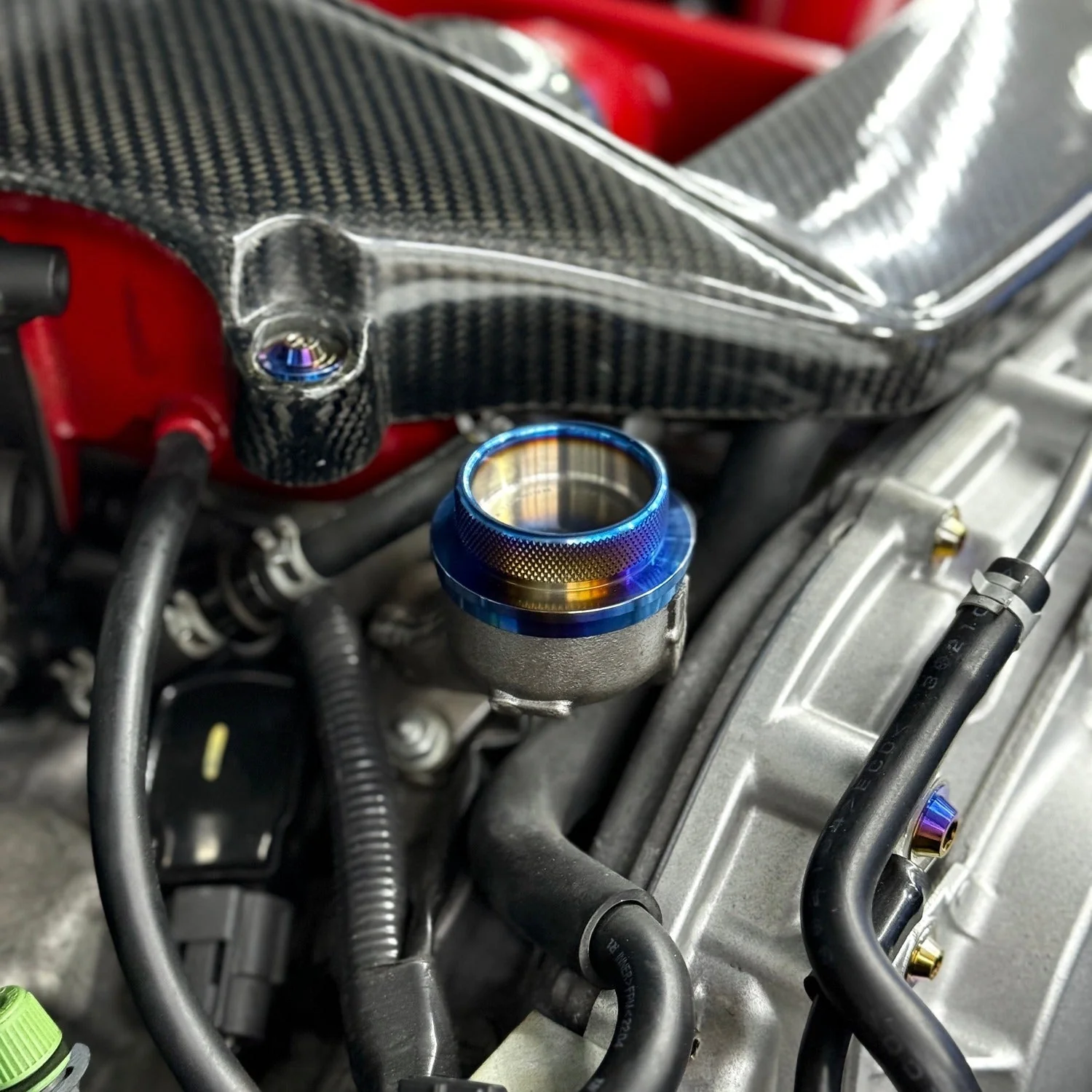 JDC Titanium Oil Cap | Nissan R35 GT-R / Multiple Nissan Applications) - Image 2