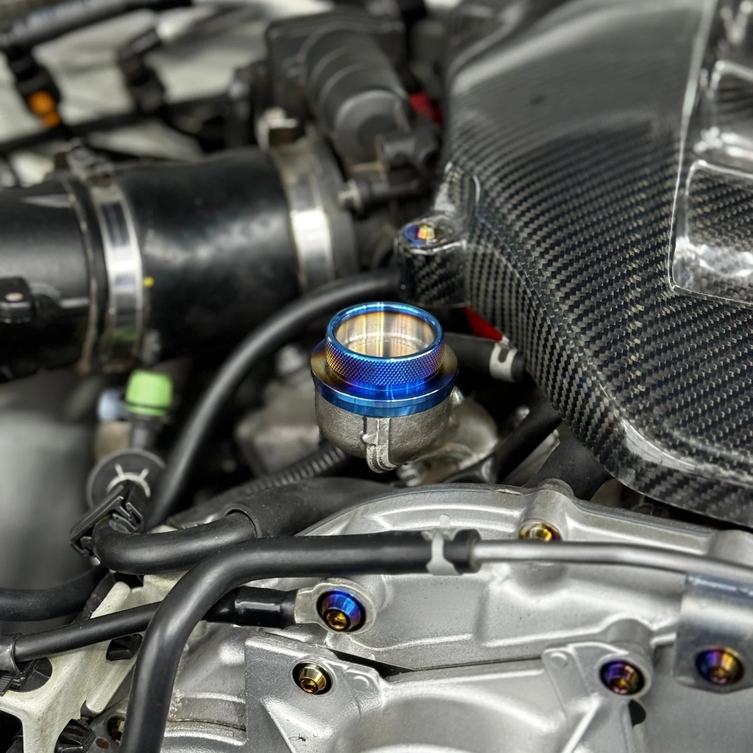 JDC Titanium Oil Cap | Nissan R35 GT-R / Multiple Nissan Applications) - Image 3