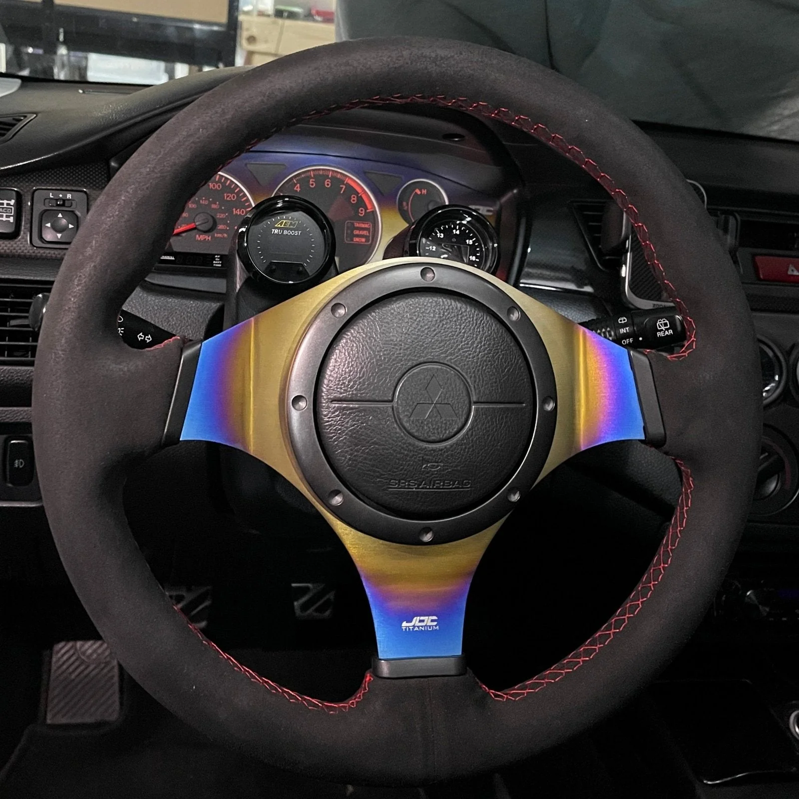 JDC Titanium Steering Wheel Overlay | Evo 7/8/9 - Image 9