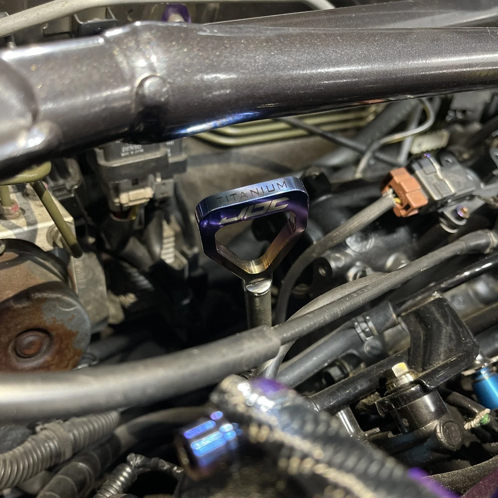 JDC Titanium V1 Oil Dipstick Handle | Evo 7/8/9/X/DSM - Image 3