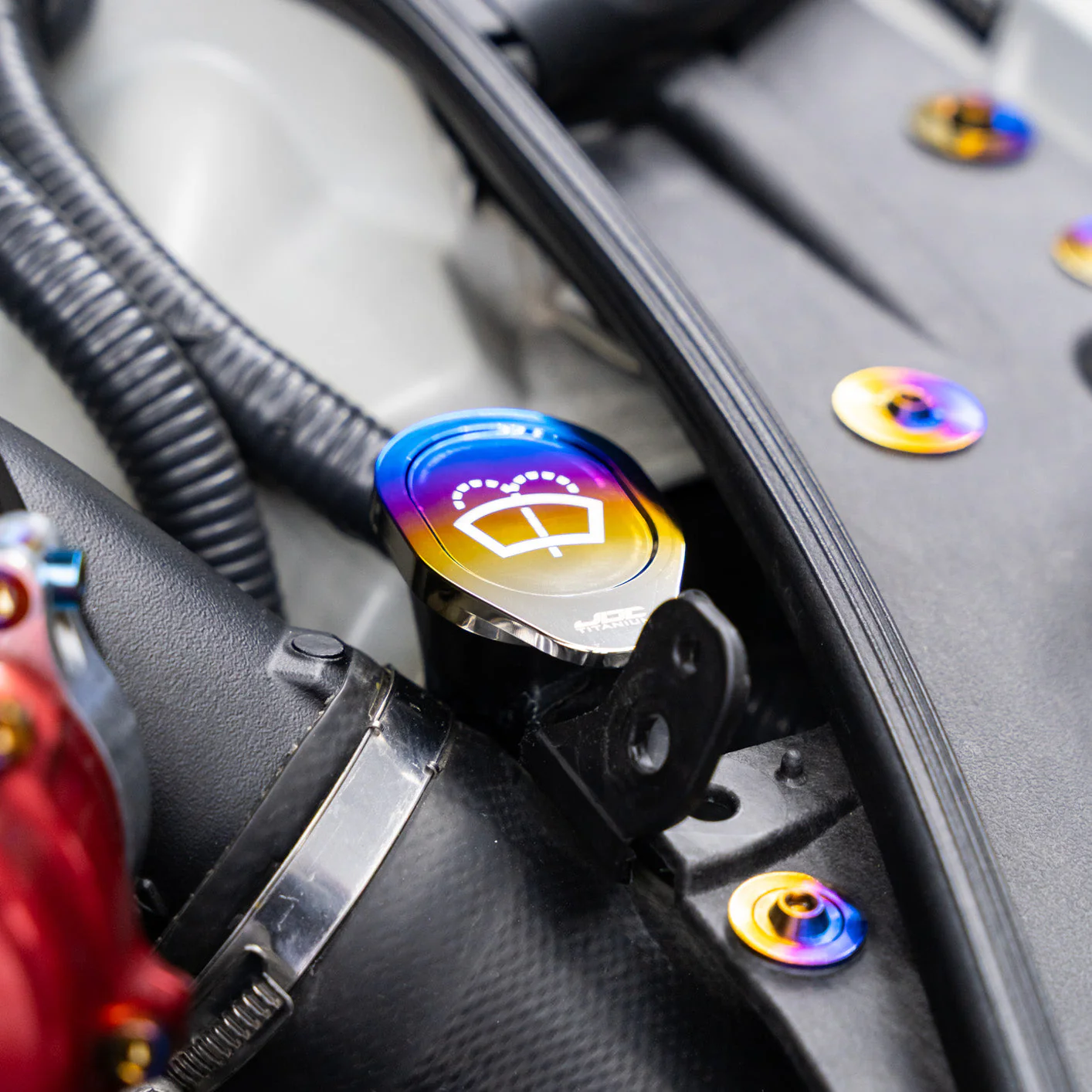 JDC Titanium Washer Fluid Cap | Nissan R35 GT-R, 370Z & Infiniti Models - Image 4